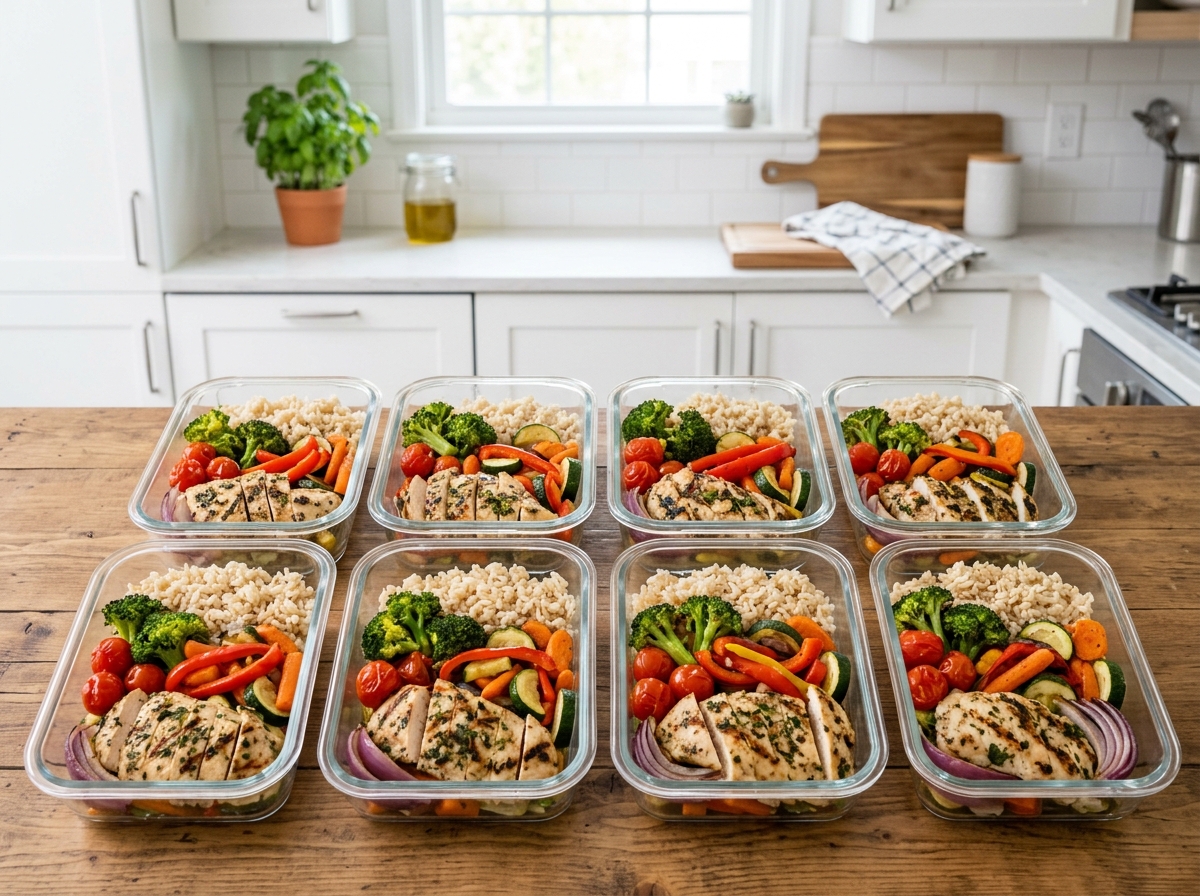 Healthy meal prep containers